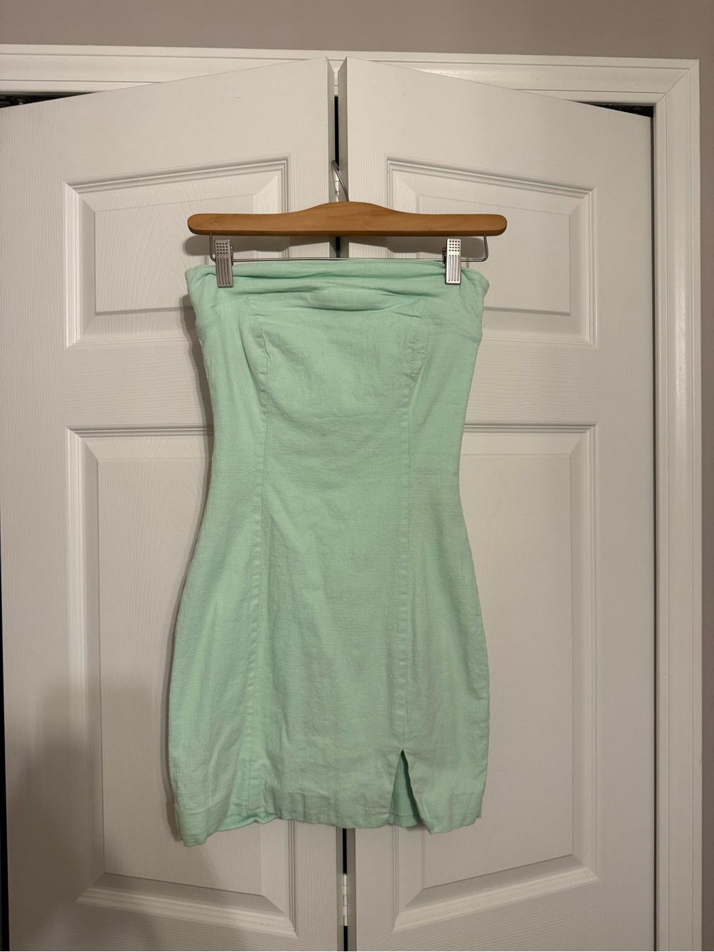Strapless Mint Green Bodycon Dress